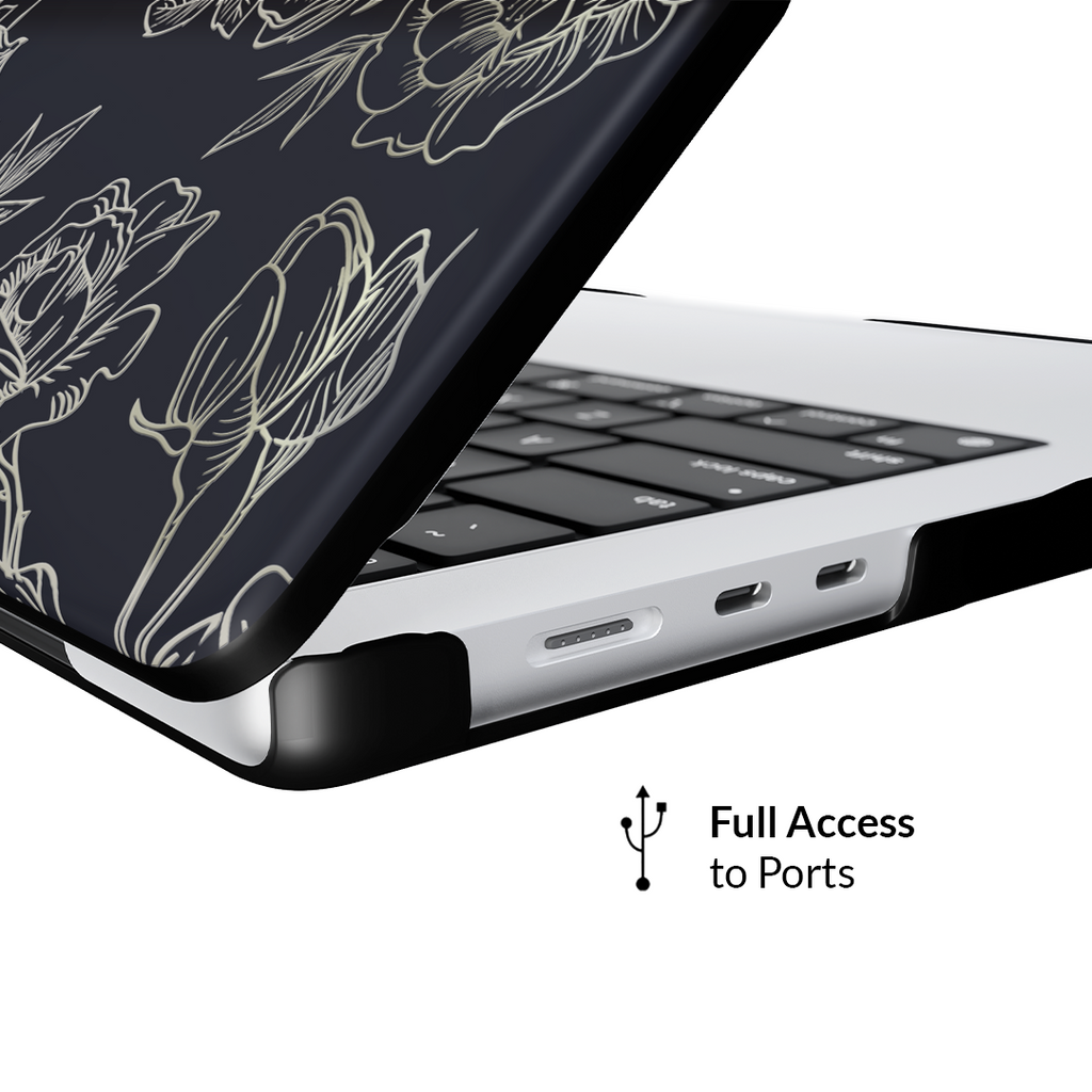 Floral Rose Gold MacBook Case