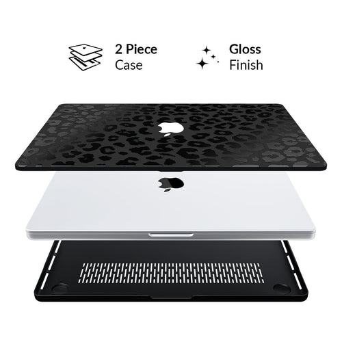 Black Leopard MacBook Case