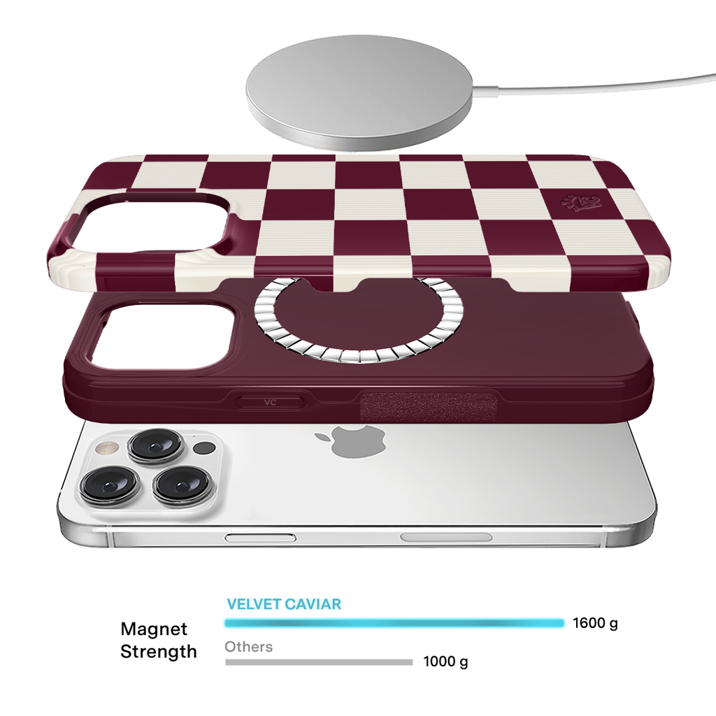 Burgundy Vibe Check iPhone Case