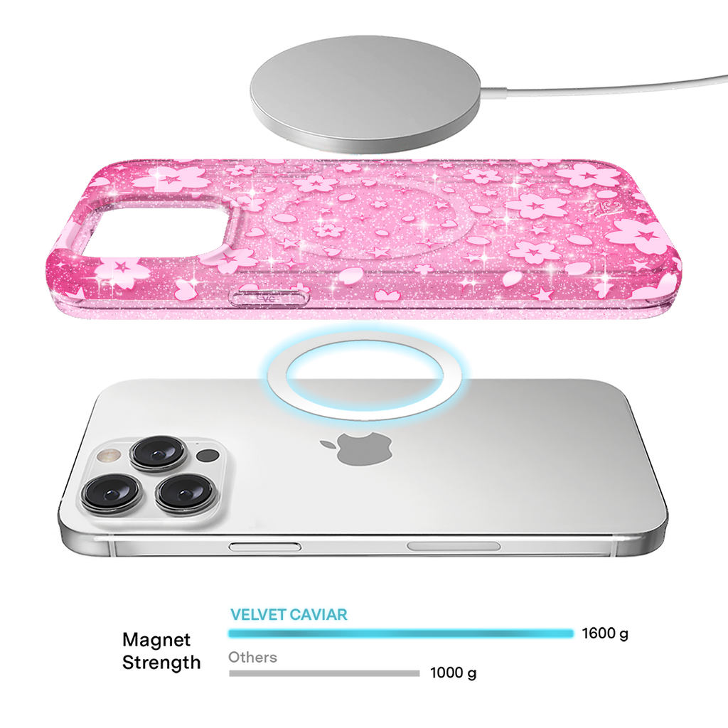 Cherry Blossom Glitter iPhone Case