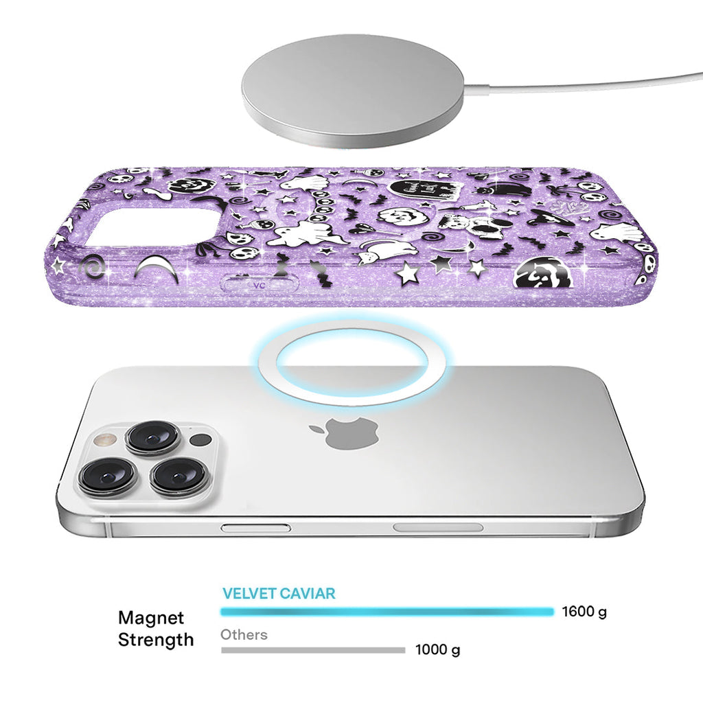 Witchy Lilac Glitter iPhone Case