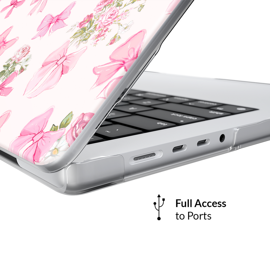 Posie Pink Bows MacBook Case