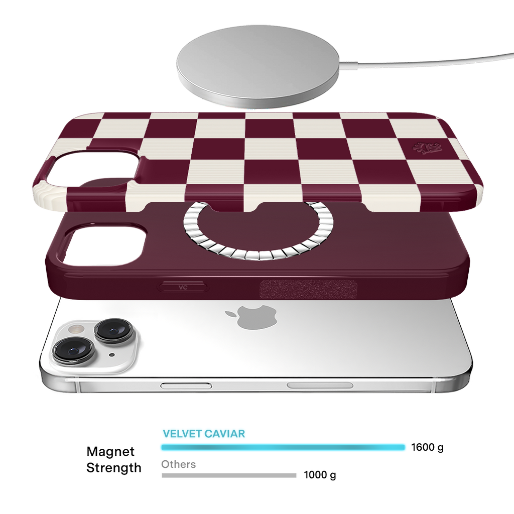 Burgundy Vibe Check iPhone Case