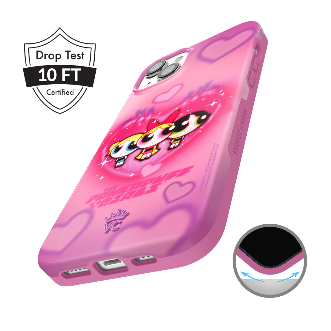 The Powerpuff Girls Airbrush Hearts iPhone Case