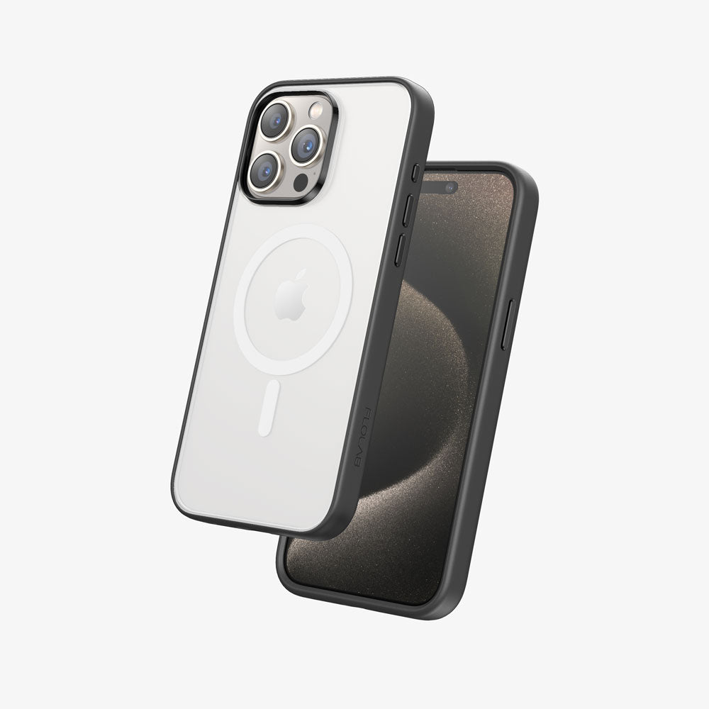 FLOLAB Surtect Tri-Fusion MagSafe Compatible Case – iPhone 15 Series (Black Frost)