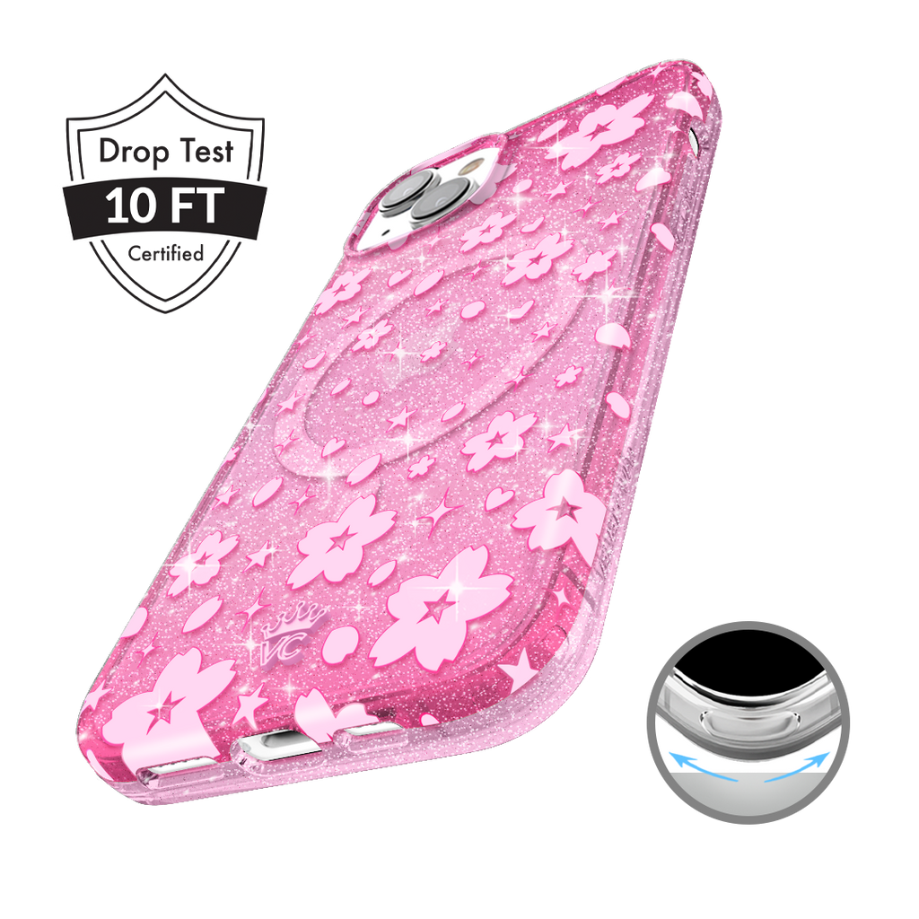 Cherry Blossom Glitter iPhone Case