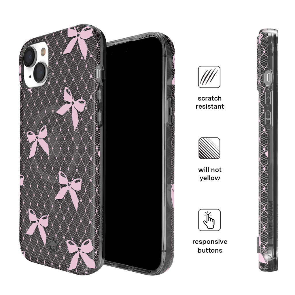Lacy Pink Bows iPhone Case