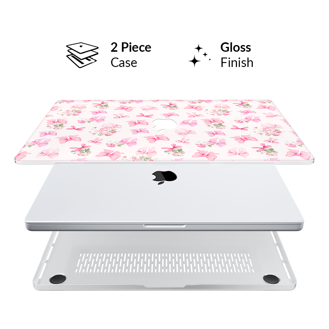 Posie Pink Bows MacBook Case