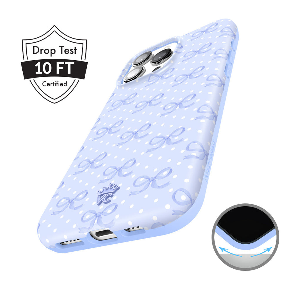 Lovely Blue Bows iPhone Case