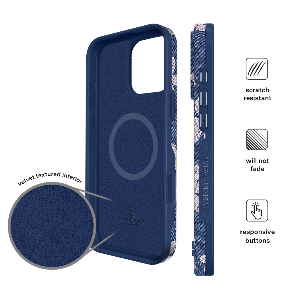 Denim Daisy iPhone Case