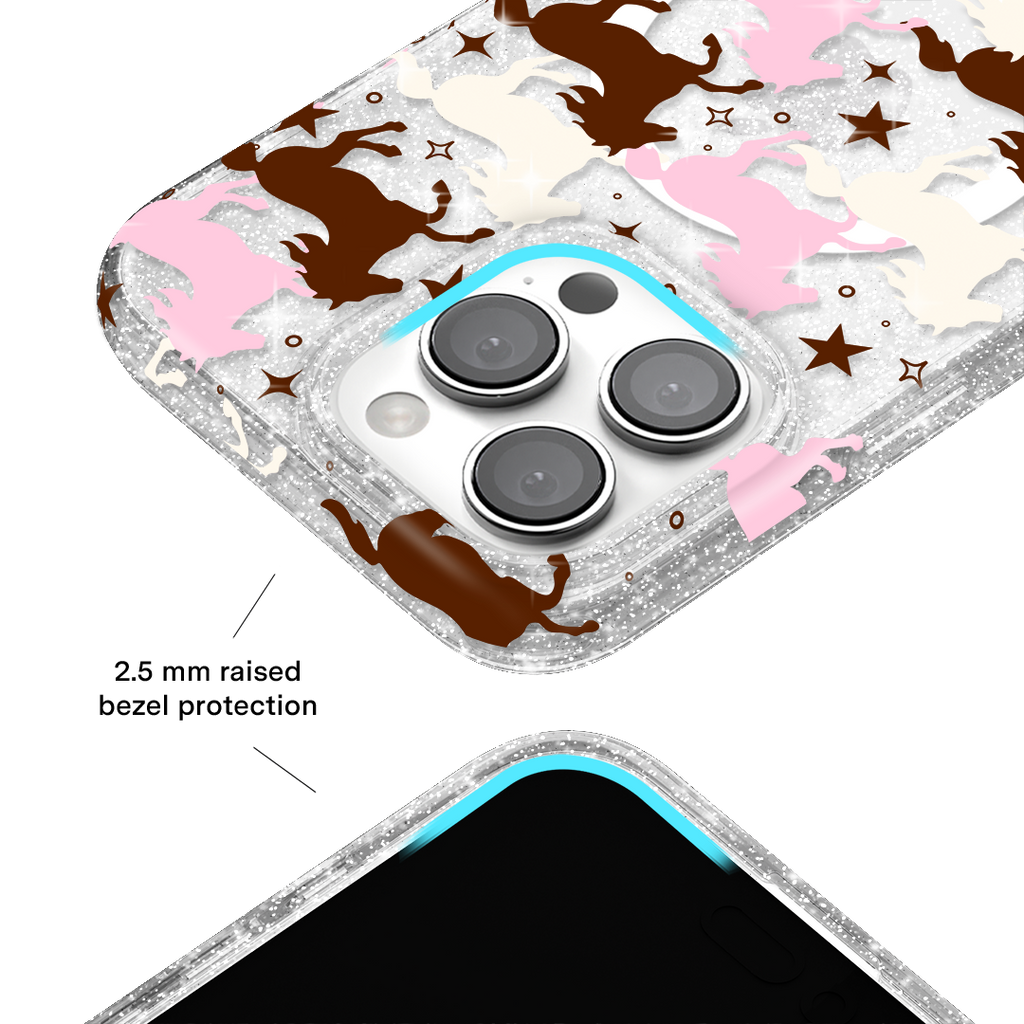 Pink Pony Glitter iPhone Case