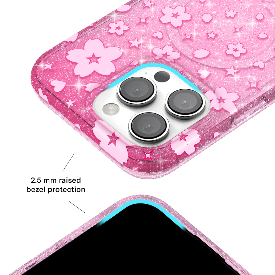 Cherry Blossom Glitter iPhone Case