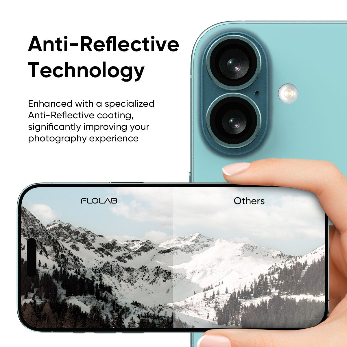 NanoArmour Camera Protector Anti Reflective – iPhone 16 / iPhone 16 Plus (5 Colors)