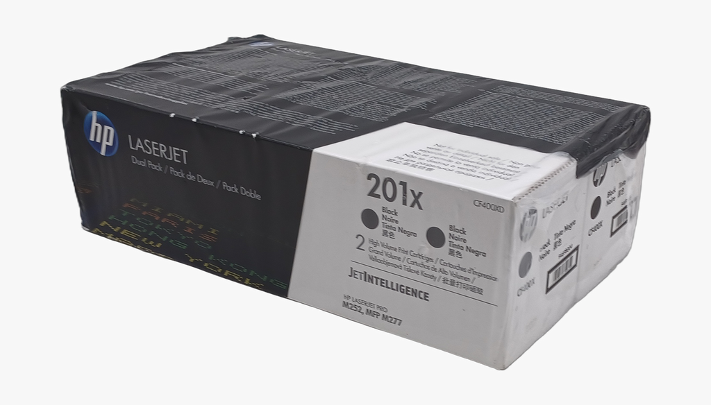 Genuine HP CF400XD 2-Pack High-Yield Black Toner Cartridge 201X, Departures