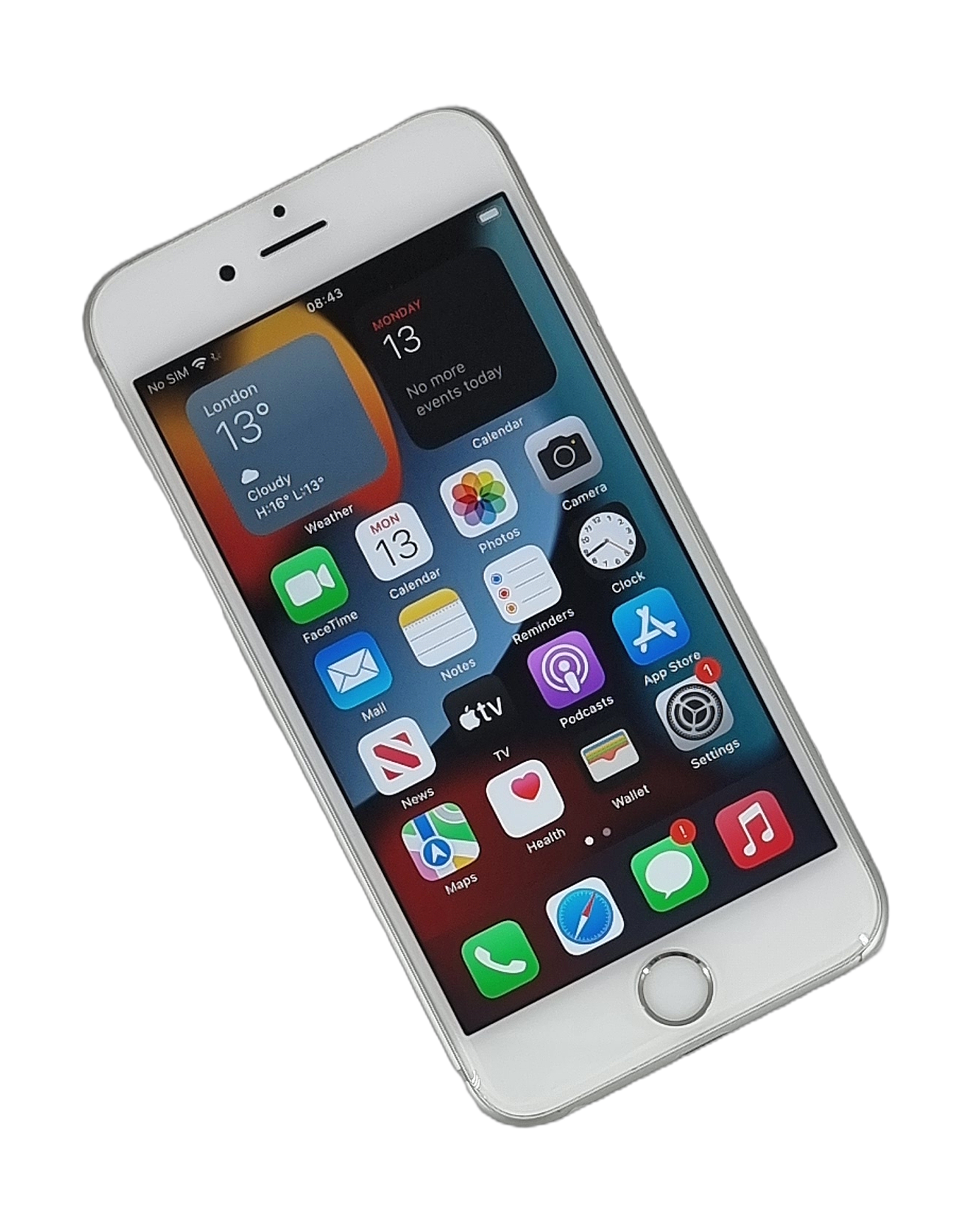 Apple iPhone 6S Plus Smartphone, 64GB, Unlocked, Silver, A1688