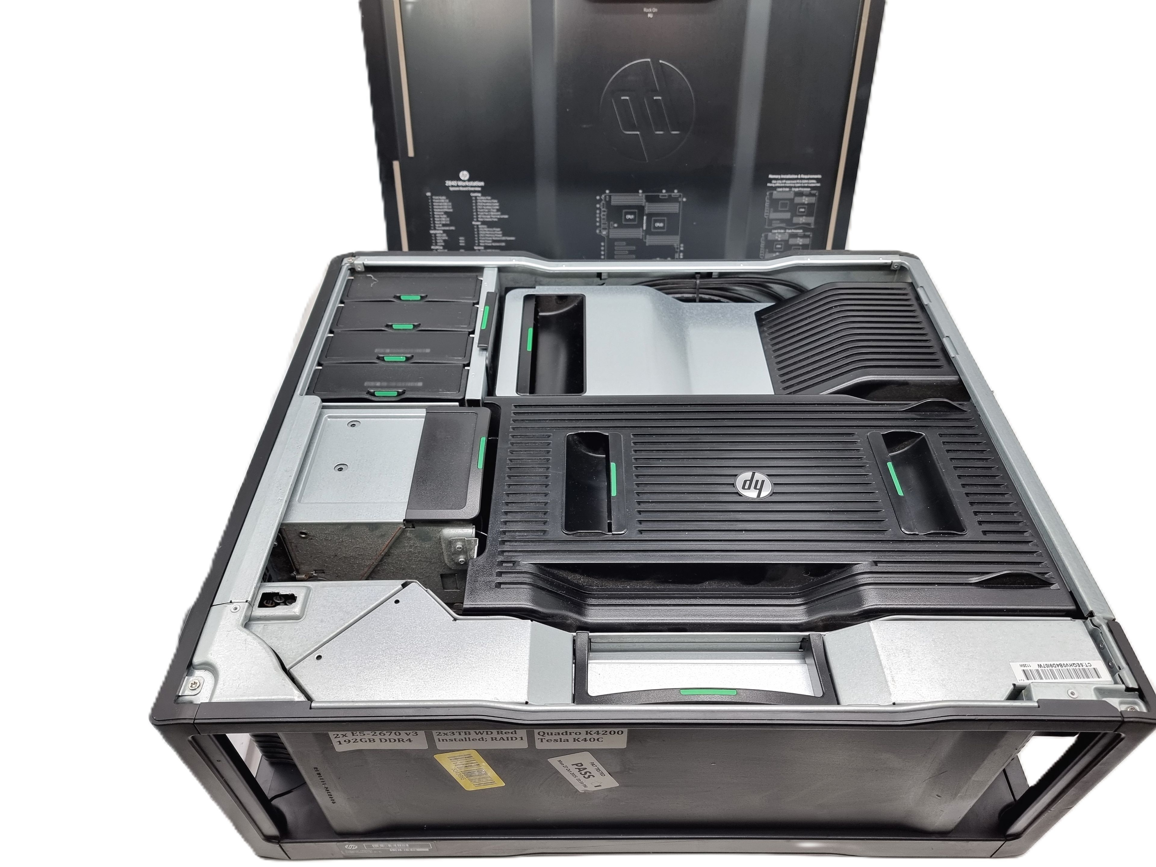 HP Z840 Workstation: 2x Xeon E5-2643v4, 192GB RAM, 2x 3TB HDD