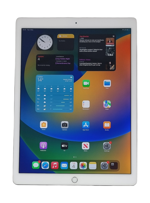 Apple iPad Pro Tablet, 128GB, Wifi + Cellular-Vodafone, Silver, A1652