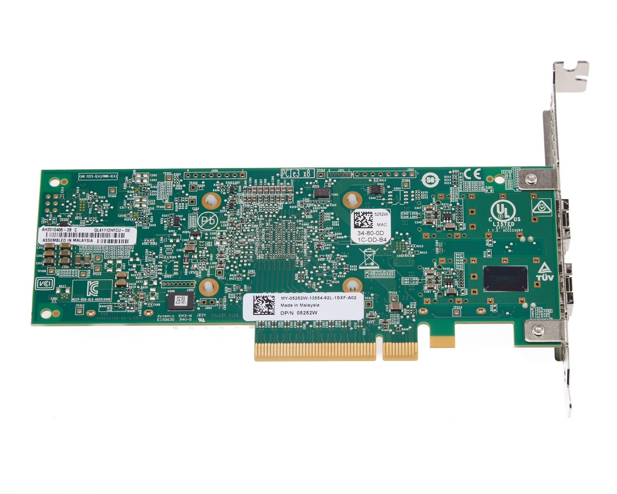 Dell QLogic QL41112 Dual Port 10GB SFP+ CNA Full Height