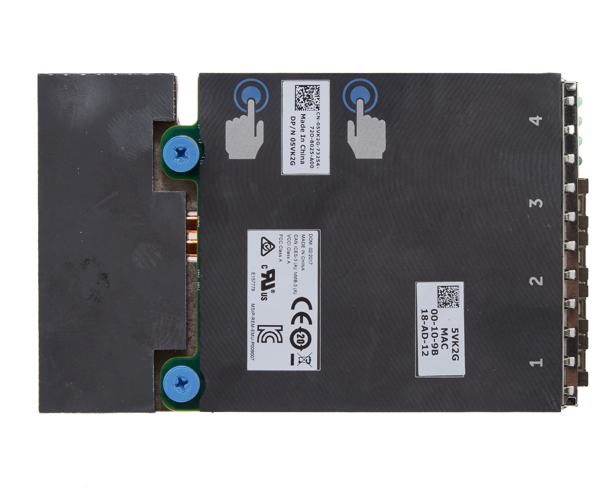 Dell Emulex OCm14104B Quad Port 10GB SFP+ rNDC