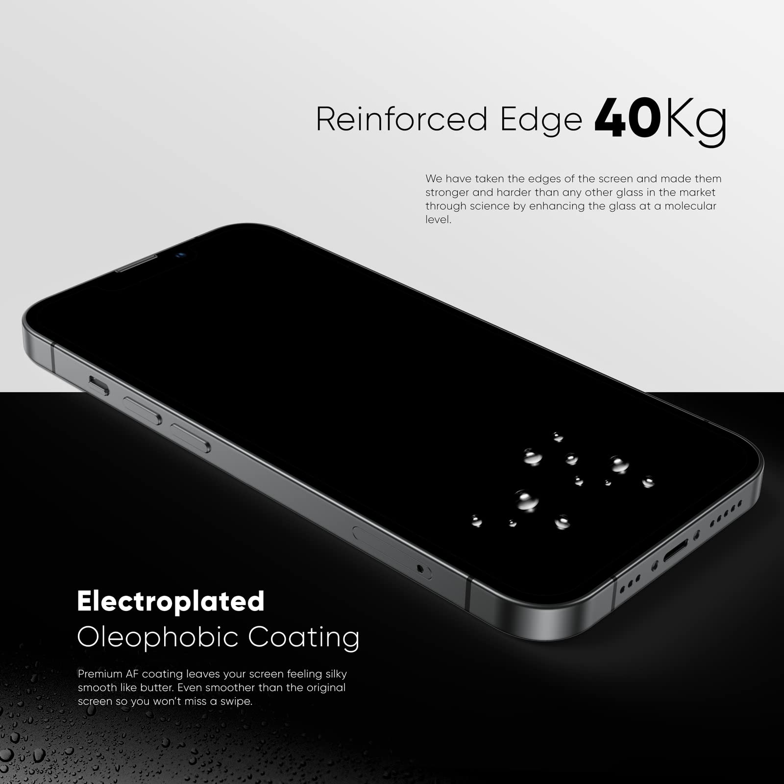 NanoArmour ONETIME PRO Privacy Anti Reflective Infinity Edge – iPhone 16/15/14/13 Series