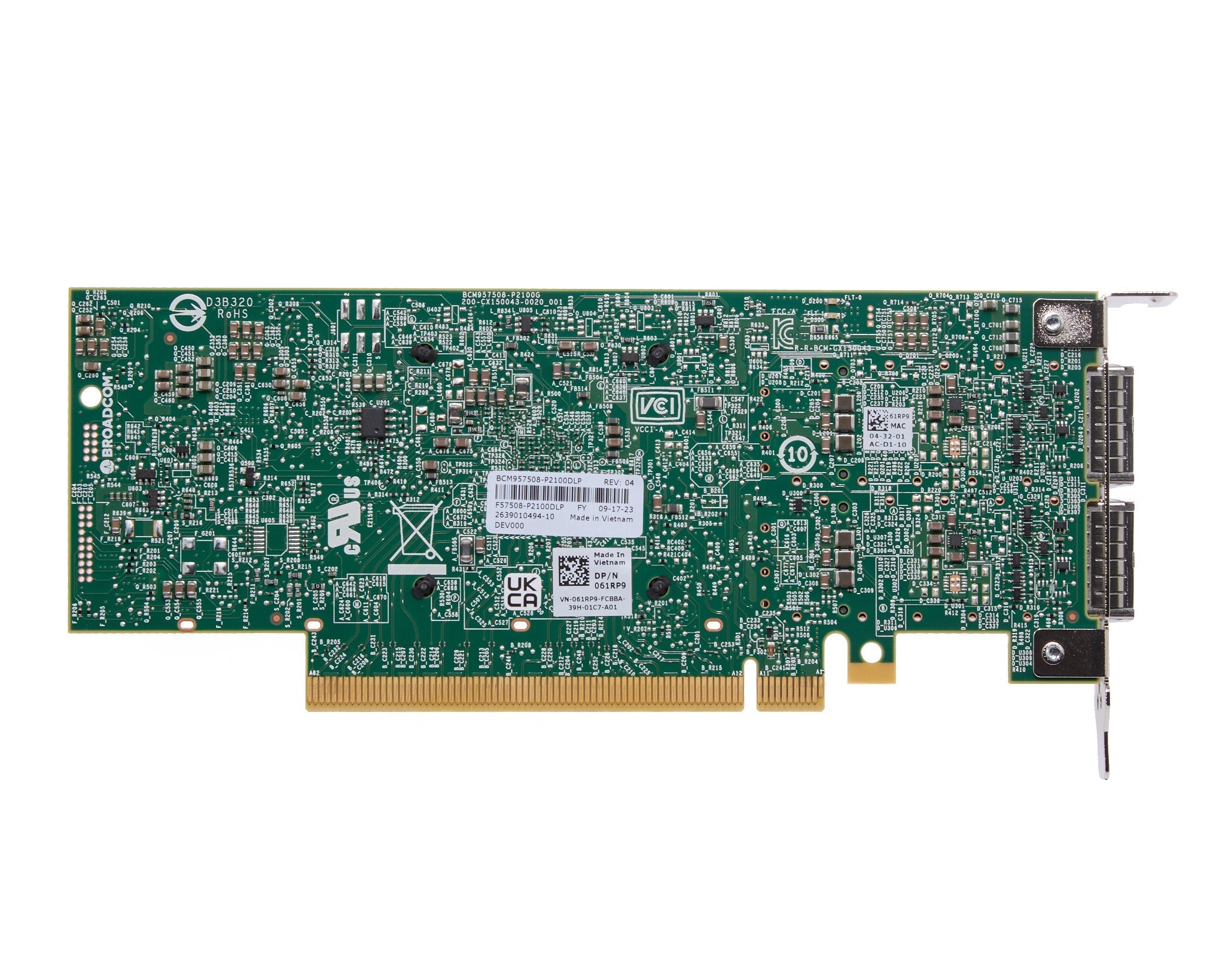 Dell Broadcom 57508 Dual Port 100Gb QSFP56 Low Profile