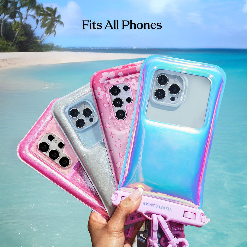 Pink Stardust Glitter Waterproof Floating Phone Pouch