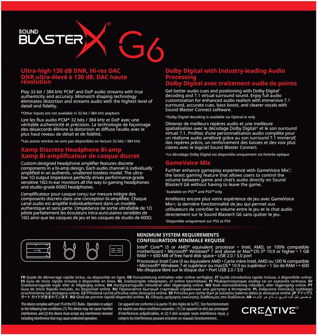 Sound BlasterX G6 Amplifier