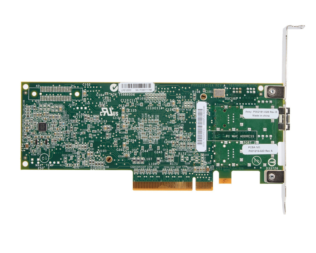 Dell Emulex LPE12000 Single Port 8GB Fiber Channel SFP+ HBA Full Height