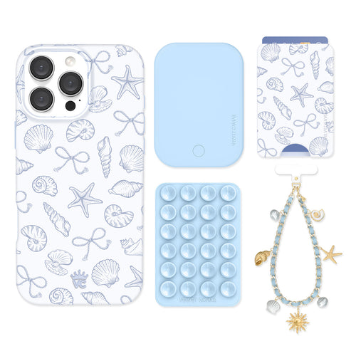 Coastal Seashells iPhone Bundle Set - Wallet