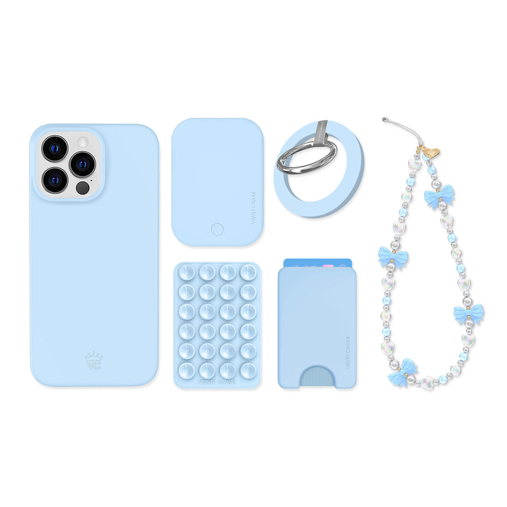 Cotton Candy Blue iPhone Bundle Set