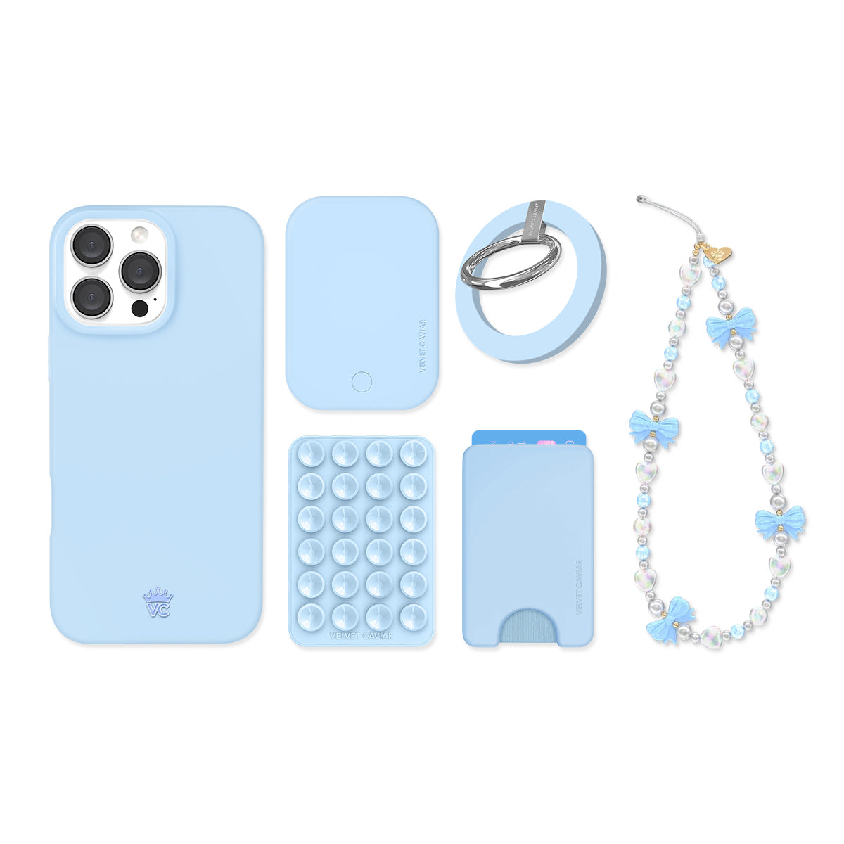 Cotton Candy Blue iPhone Bundle Set