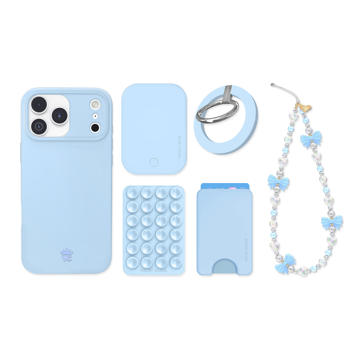 Cotton Candy Blue iPhone Bundle Set