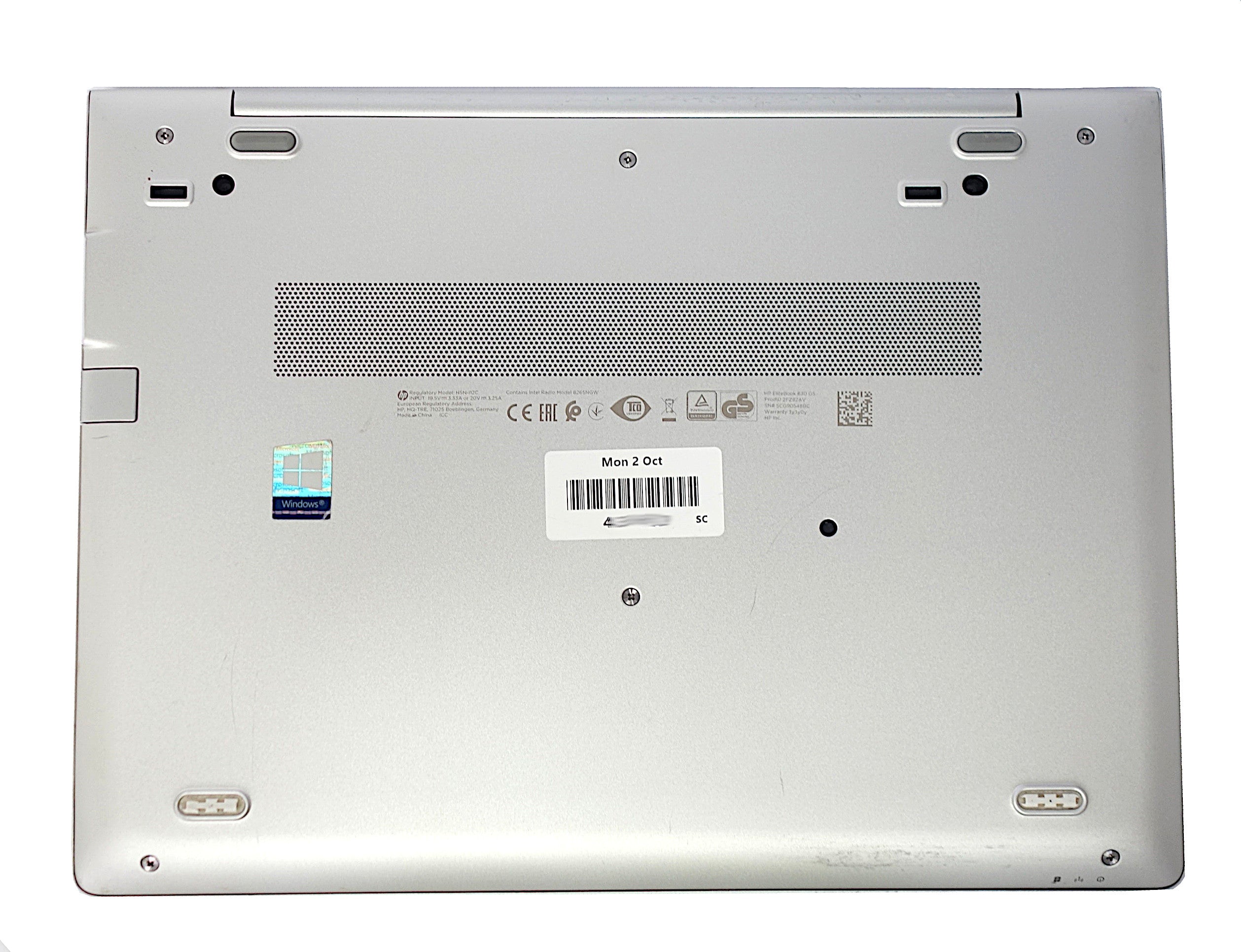 HP Elitebook 830 G5 Laptop, 13.3" i5 8th Gen, 8GB RAM, 256GB SSD