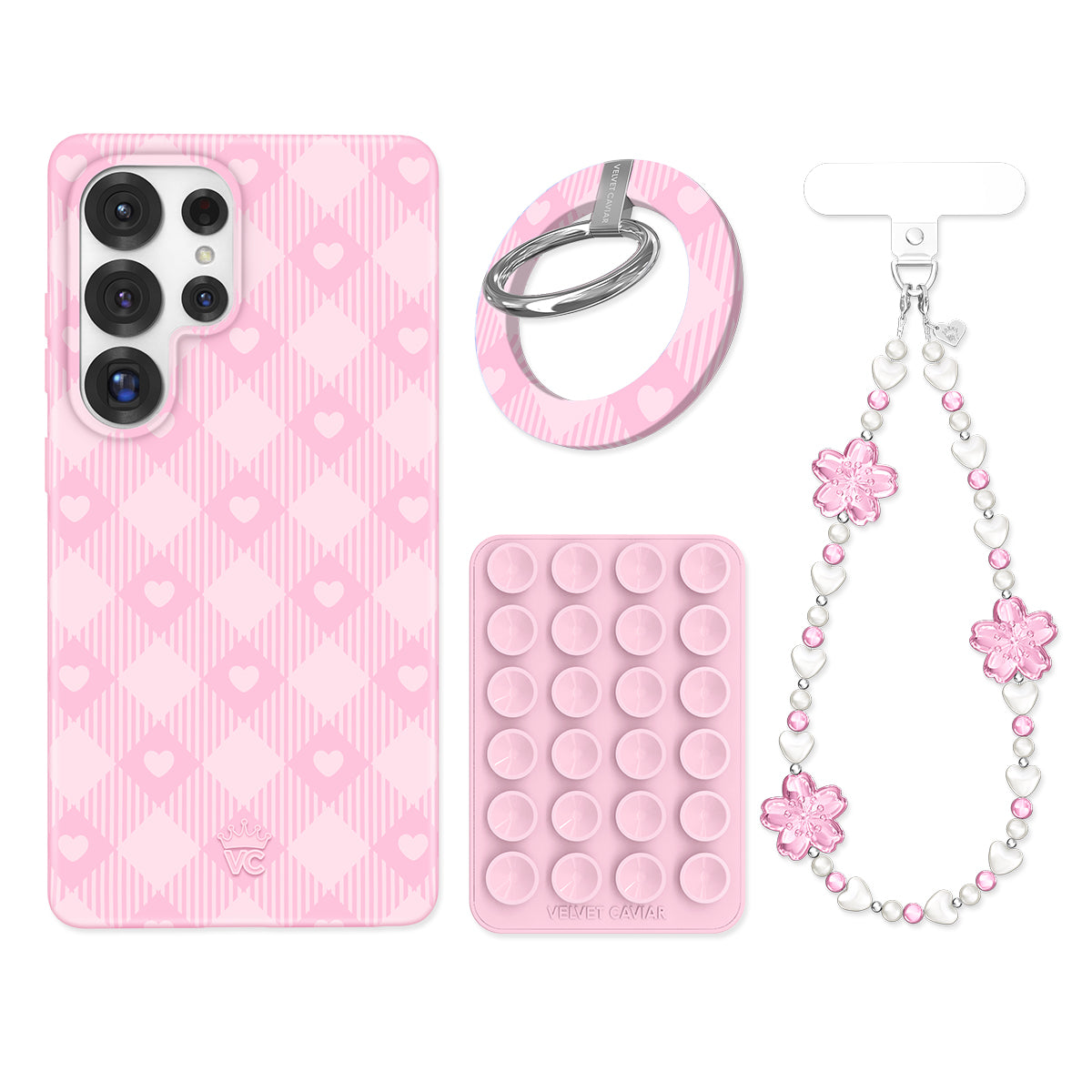 Dolly Pink Gingham Samsung Bundle Set