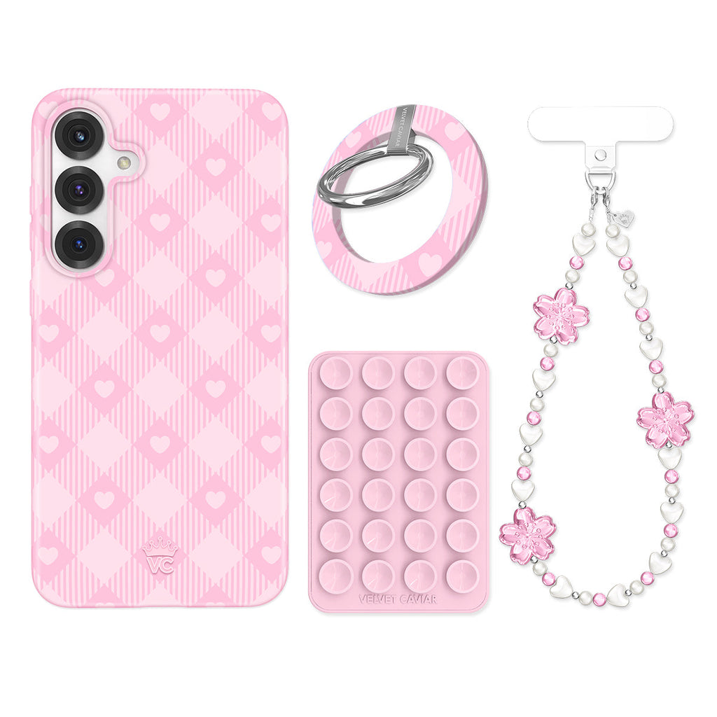 Dolly Pink Gingham Samsung Bundle Set