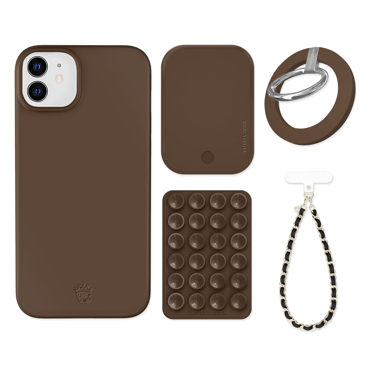 Espresso Brown iPhone Bundle Set - Grip