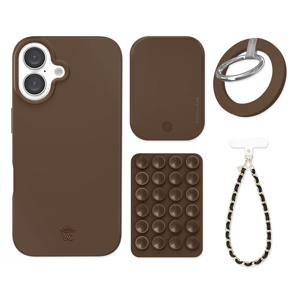 Espresso Brown iPhone Bundle Set - Grip