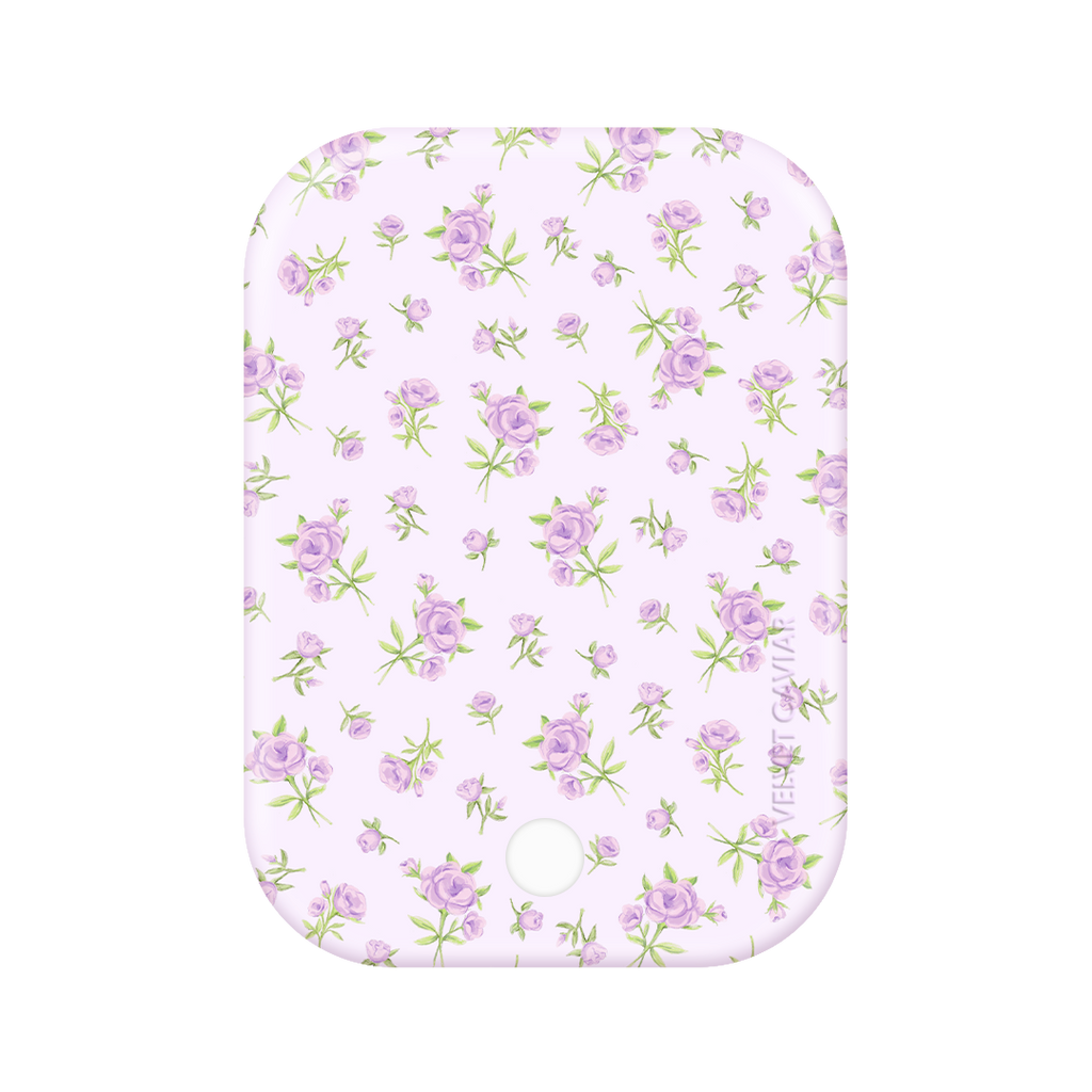 Dainty Lilac Floral MagSafe Battery Power Pack