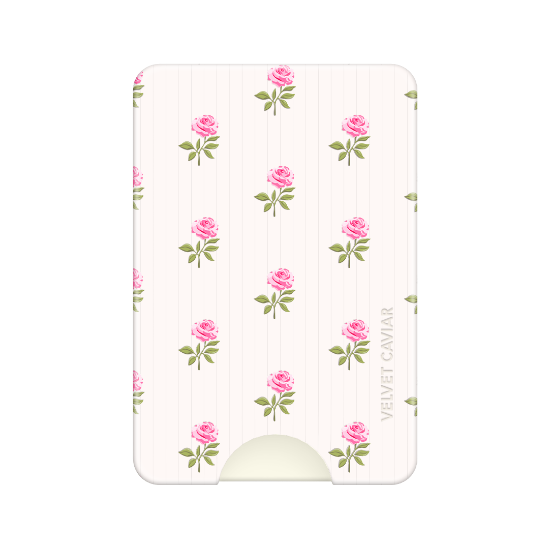 Pink Peony Floral MagSafe Wallet