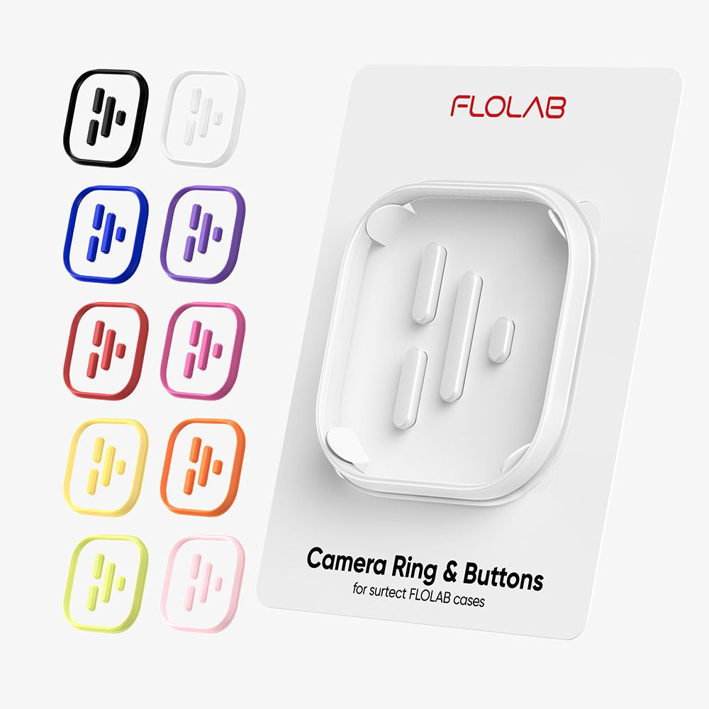 FLOLAB Camera Ring & Buttons Set for iPhone 16 Surtect Series