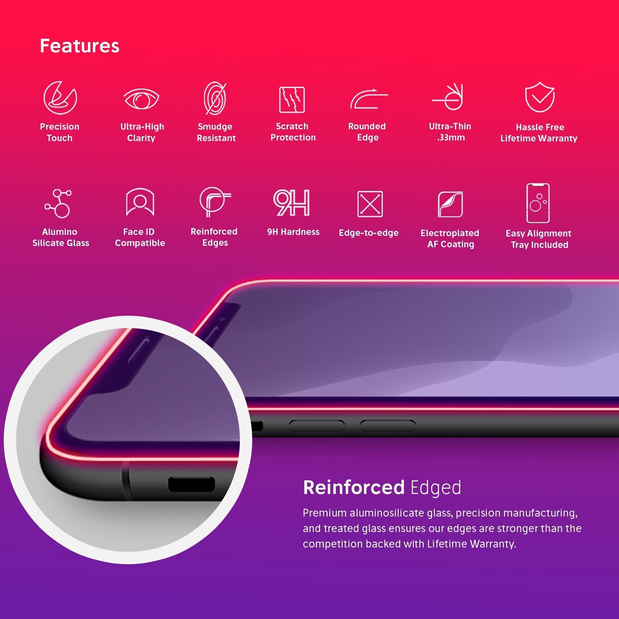NanoArmour for iPhone 11 Pro Anti-Blue Light Screen Protector Case Friendly