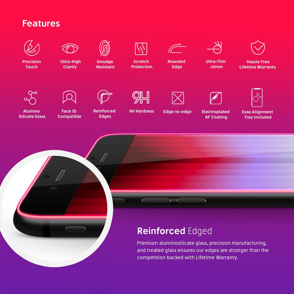 NanoArmour for Best iPhone SE Screen Protector (2022) Edge-to-Edge