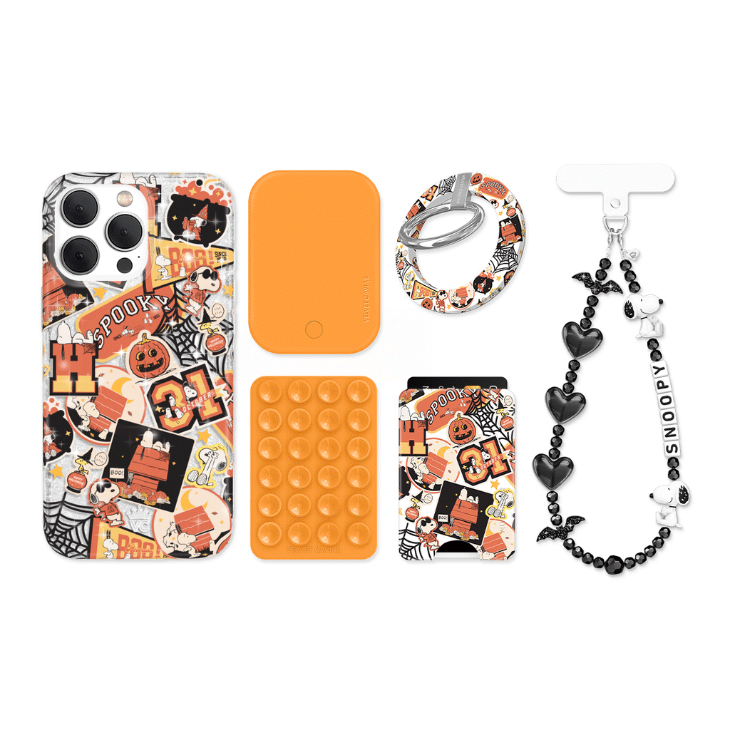 Snoopy Halloween Varsity Glitter iPhone Bundle Set