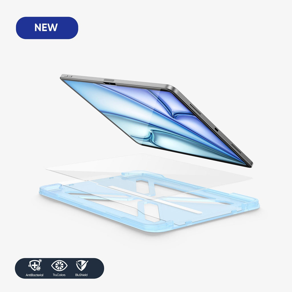ONETIME NanoArmour 11-inch for iPad Air 6 Ultra Clear Screen Protector (2024-2025): Clear Blue Light Blocker, No Blue Tint, TruColor