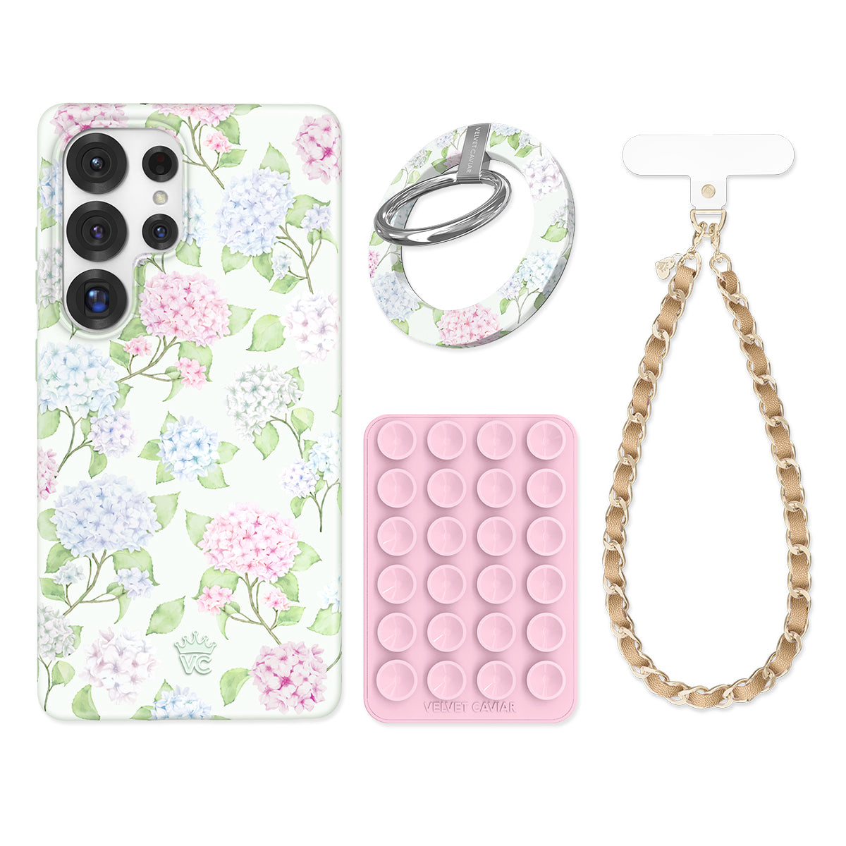 Hydrangea Floral Samsung Bundle Set