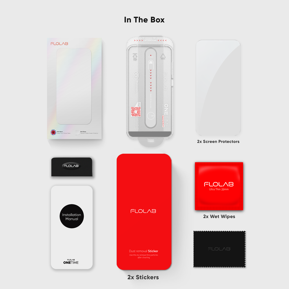 FLOLAB ONETIME NanoArmour 2-Pack Ultra Clear Screen Protector – Samsung Galaxy S25 Plus (Compatible with S24 Plus)