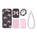 Lacy Pink Bows iPhone Bundle Set