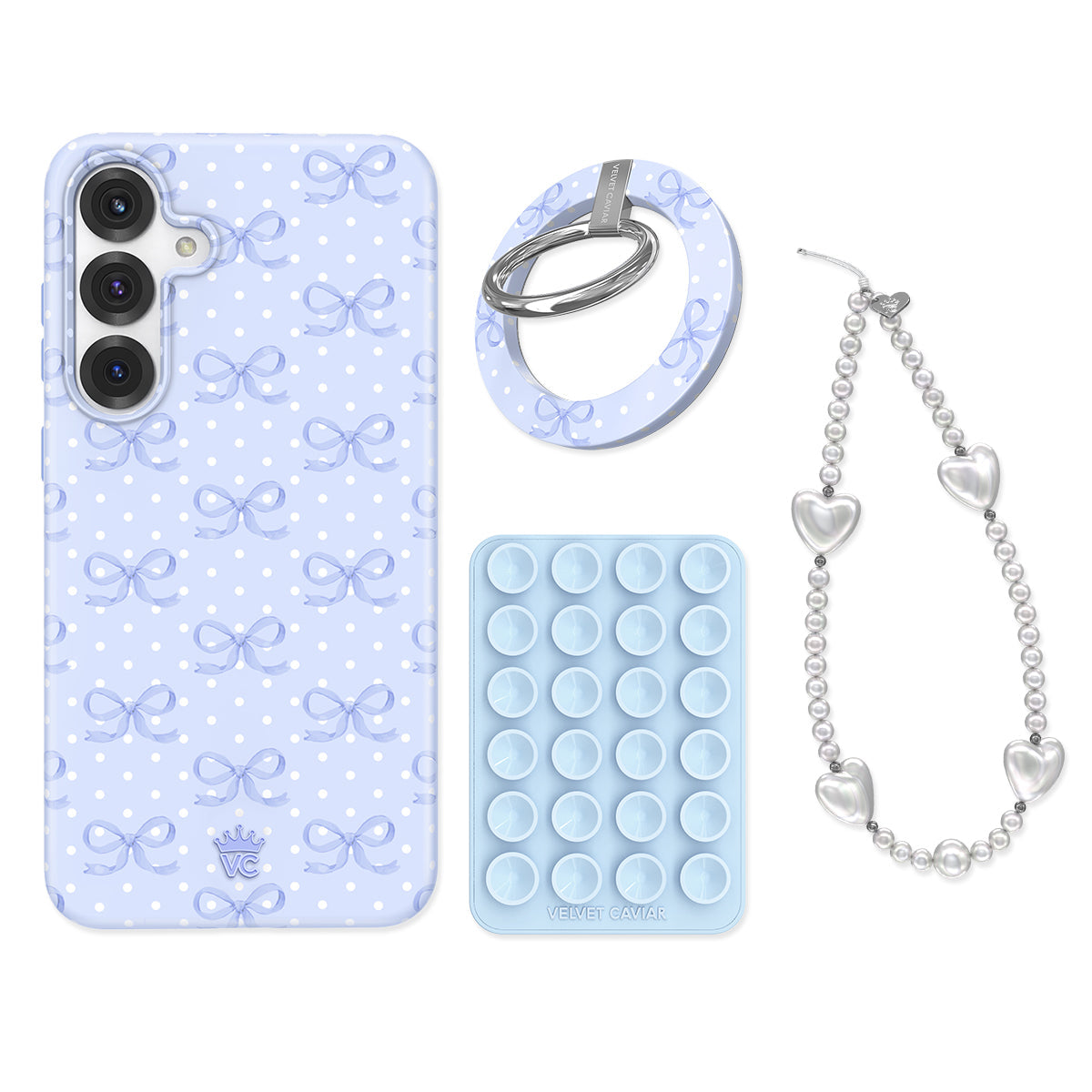 Lovely Blue Bows Samsung Bundle Set