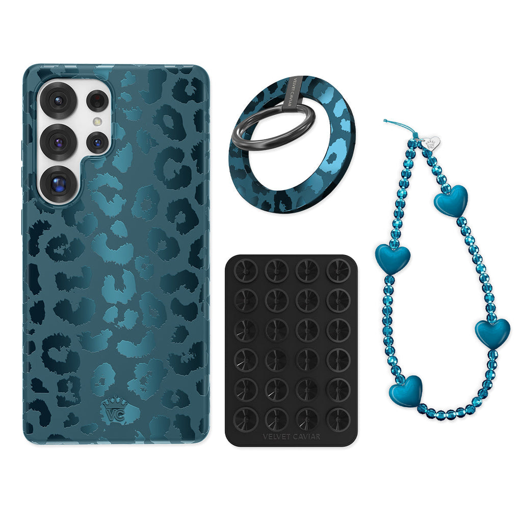Metallic Navy Leopard Samsung Bundle Set