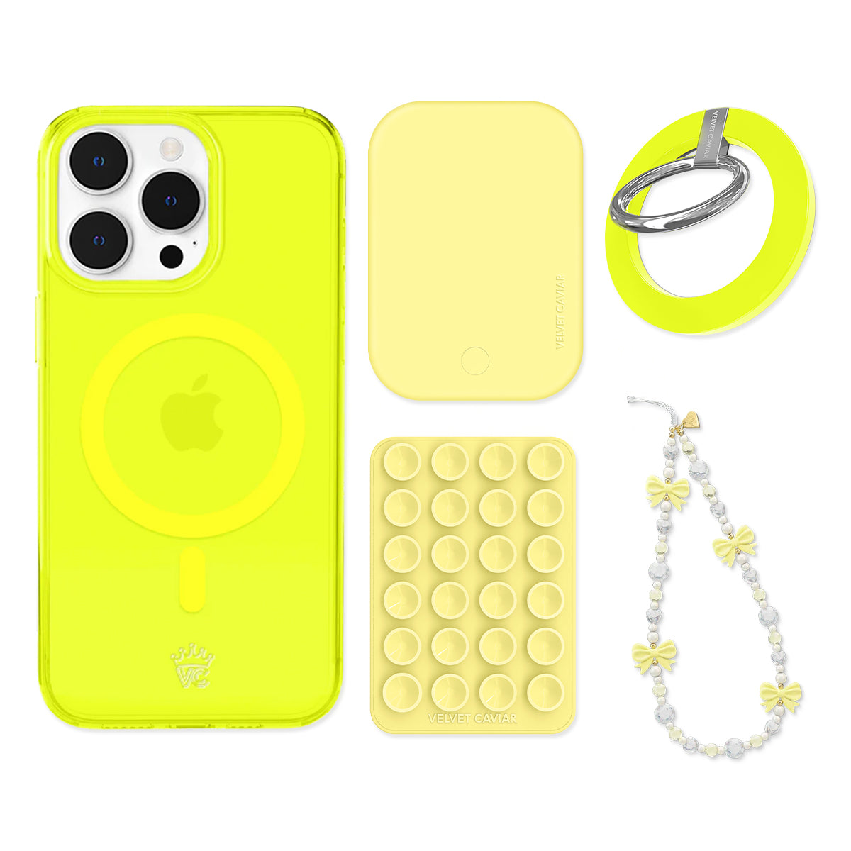 Neon Yellow iPhone Bundle Set - Grip